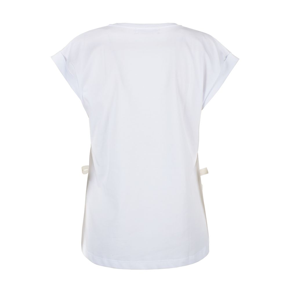 Бяла памучна тениска Yes Zee
