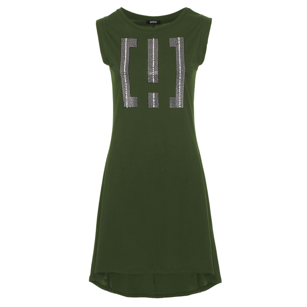 Несъвършена зелена памучна рокля
