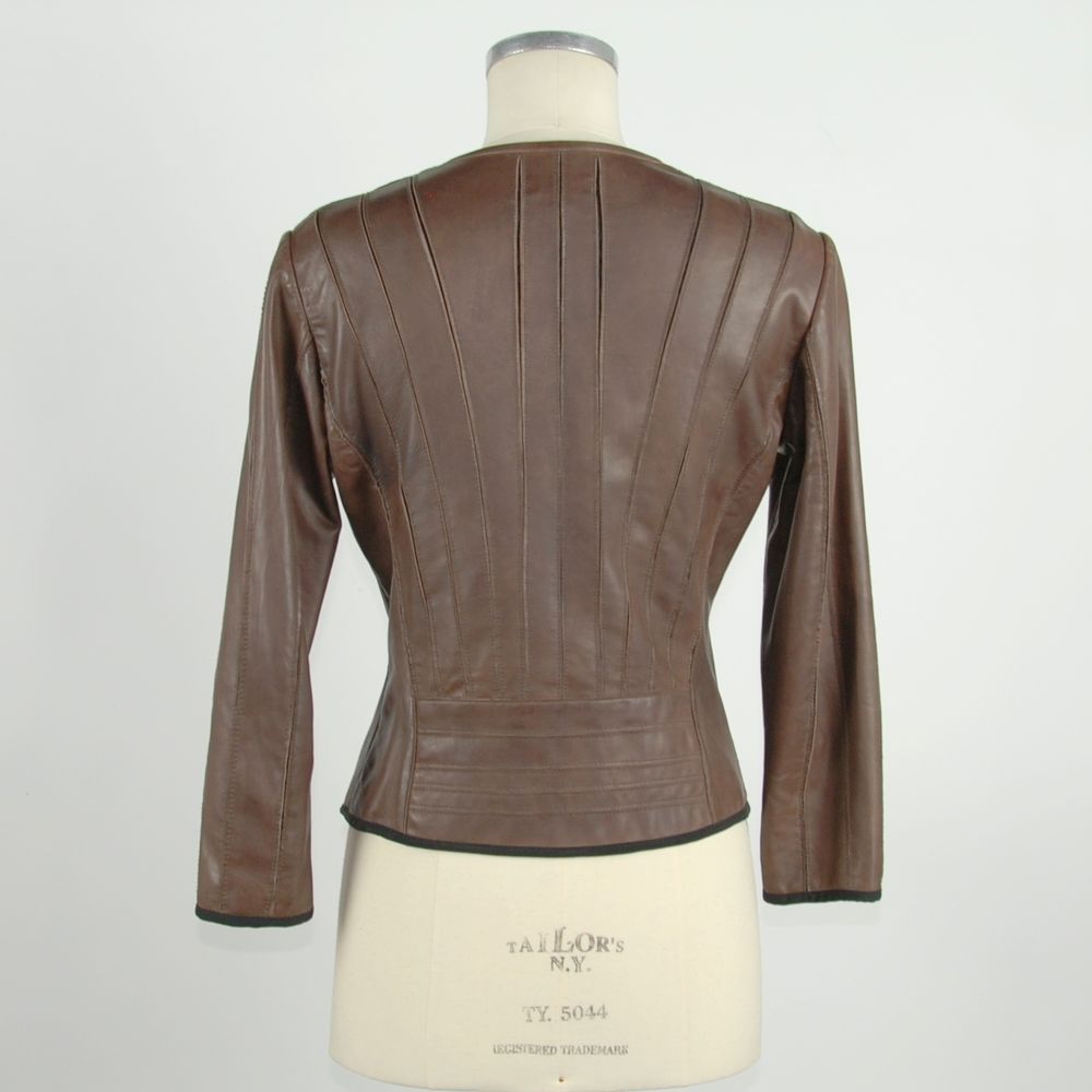 Emilio Romanelli Sleek Slim-Fit Leather Jacket
