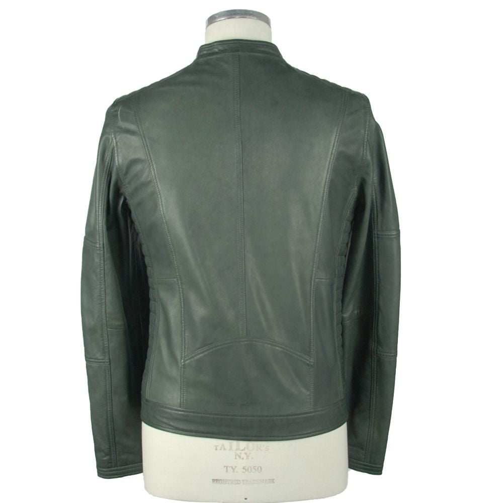 Emilio Romanelli Emerald Elegance Leather Jacket
