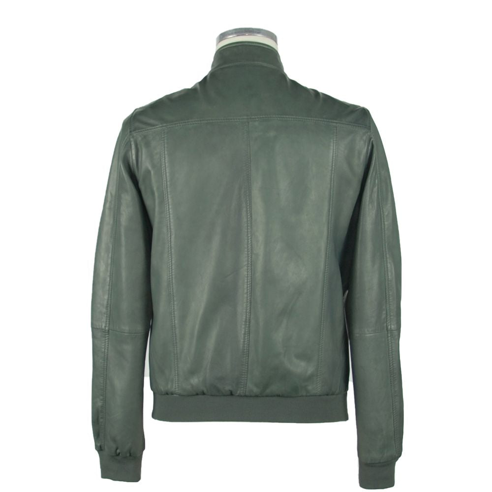 Emilio Romanelli Emerald Elegance Leather Jacket