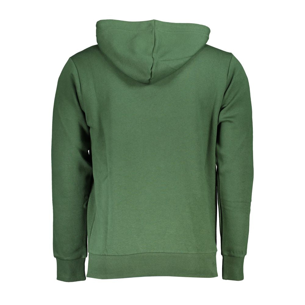 U.S. Grand Polo Elegant Green Hooded Sweatshirt with Embroidery