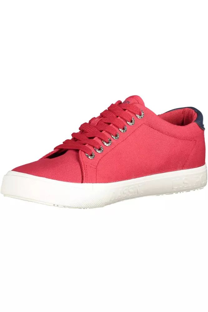 U.S. POLO ASSN. Chic Pink Lace-Up Sneakers with Contrasting Details