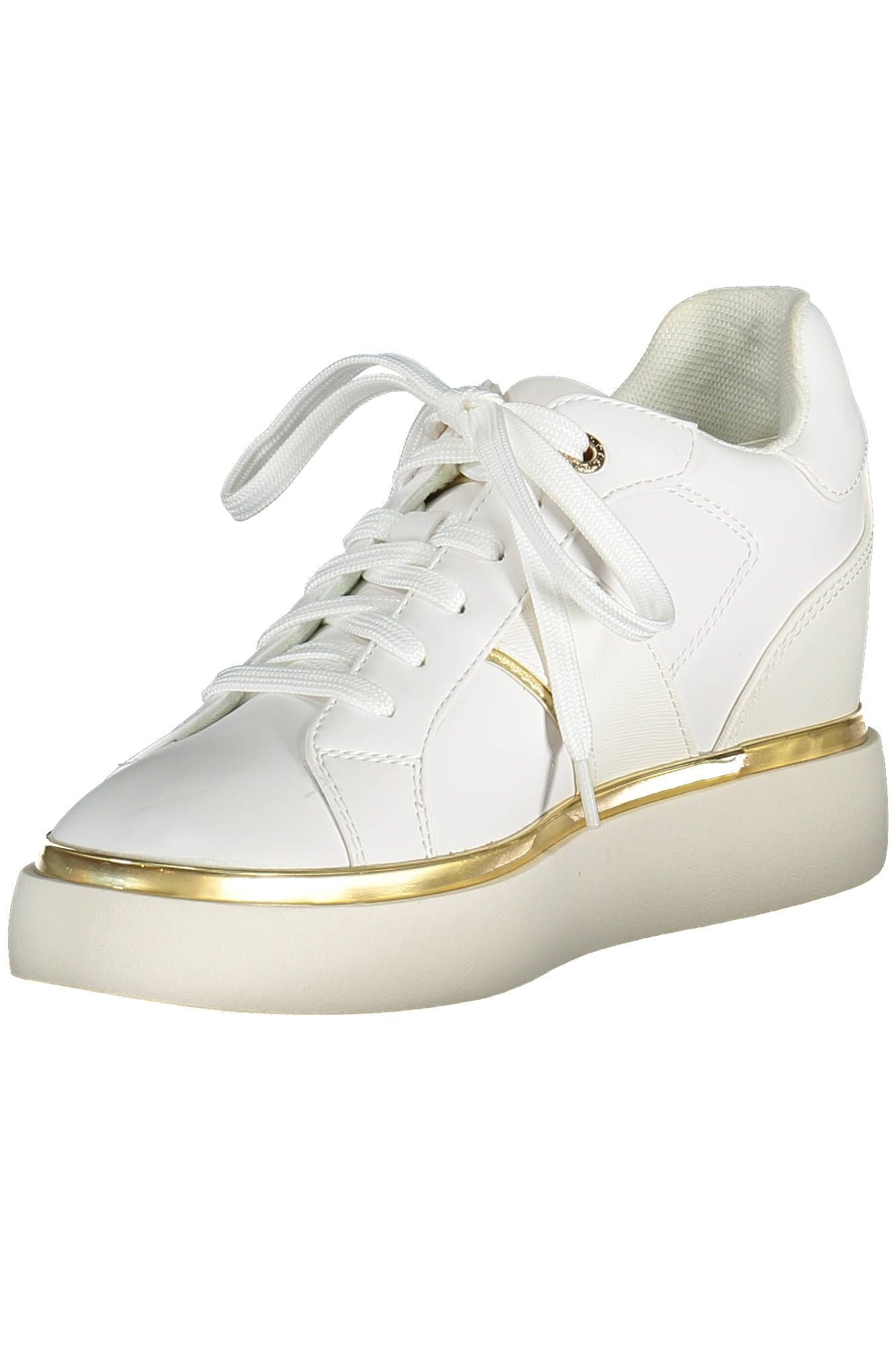 U.S. POLO ASSN. Chic White Lace-Up Sneakers with Logo Detail