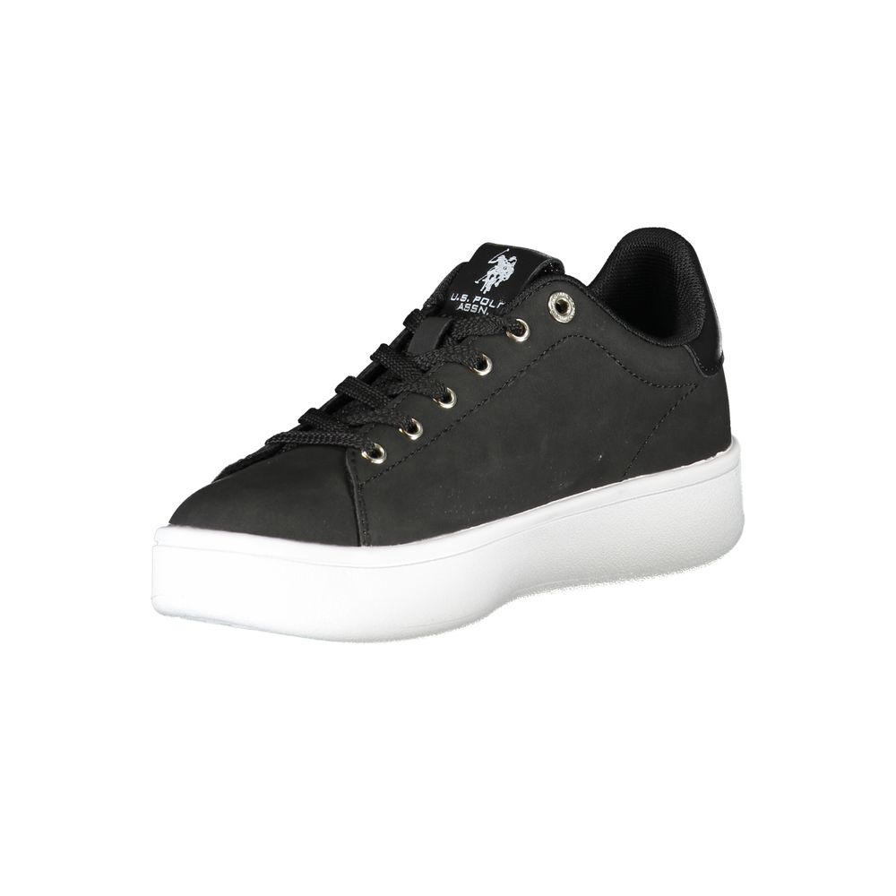 U.S. POLO ASSN. Chic Black Laced Sports Sneakers with Logo Detail