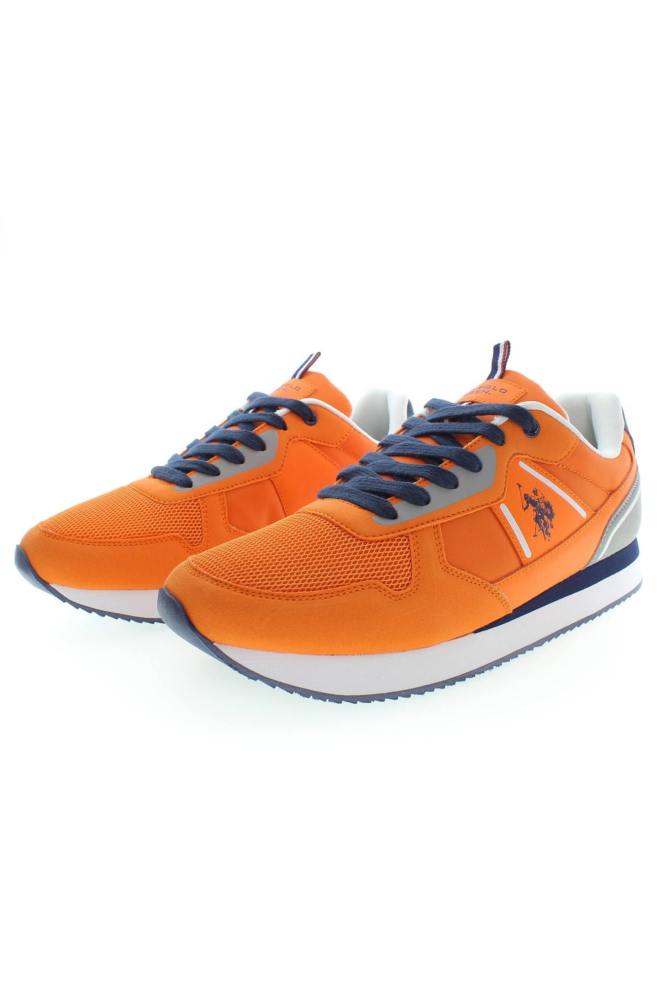 U.S. POLO ASSN. Orange Lace-Up Sports Sneakers with Logo Detail