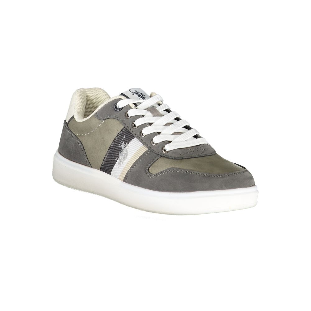 U.S. POLO ASSN. Sleek Gray Lace-Up Sports Sneakers