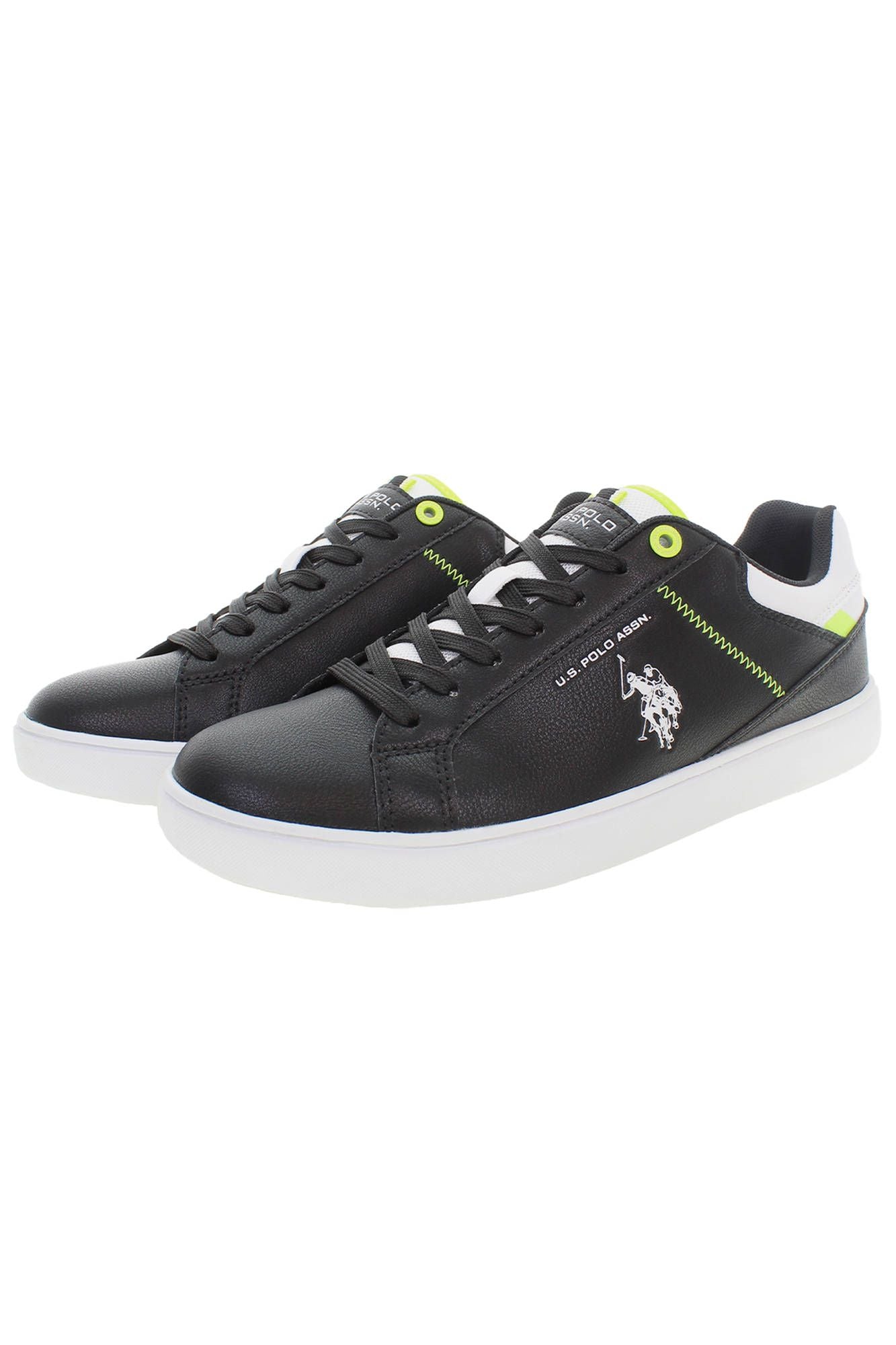 U.S. POLO ASSN. Elegant Black Lace-Up Sneakers