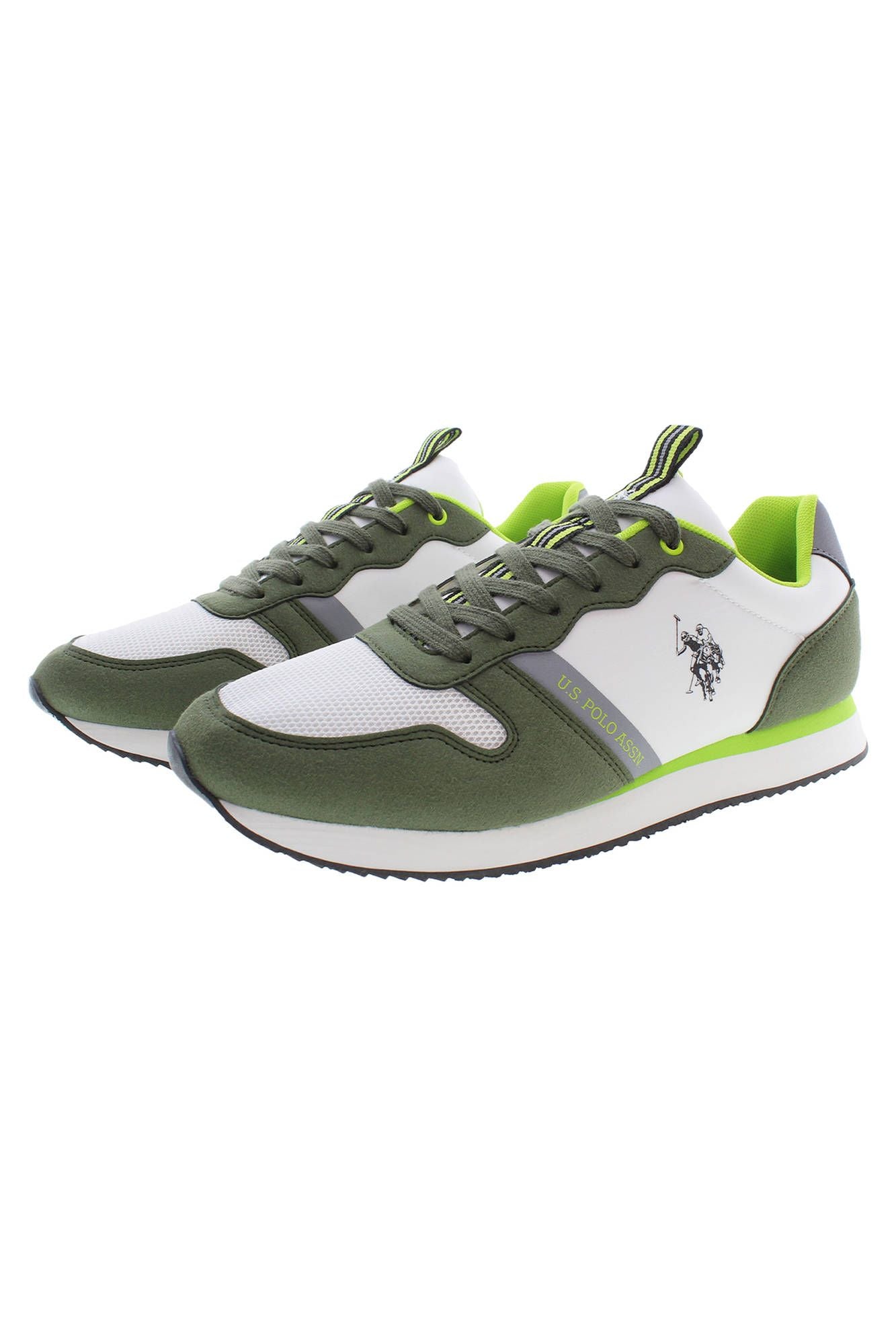 U.S. POLO ASSN. Green Lace-Up Sneakers with Contrasting Details