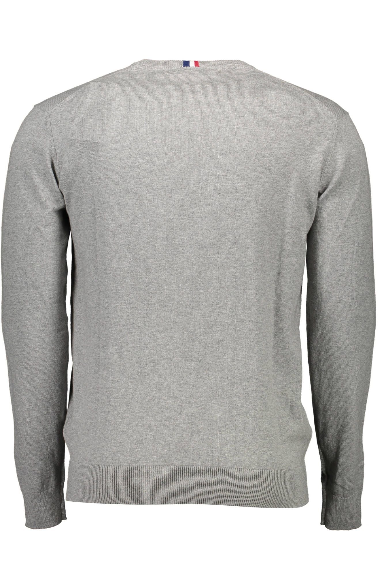 U.S. POLO ASSN. Elegant Gray Cotton-Cashmere Sweater for Men