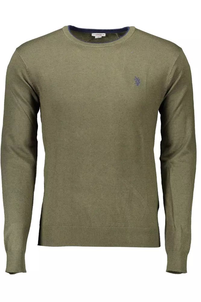 U.S. POLO ASSN. Elegant Green Sweater with Embroidered Logo