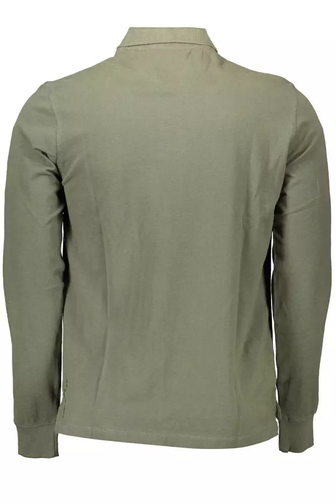 U.S. POLO ASSN. Elegant Green Long-Sleeved Polo Shirt