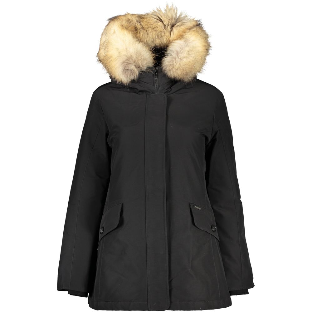 Woolrich Black Cotton Jackets & Coat