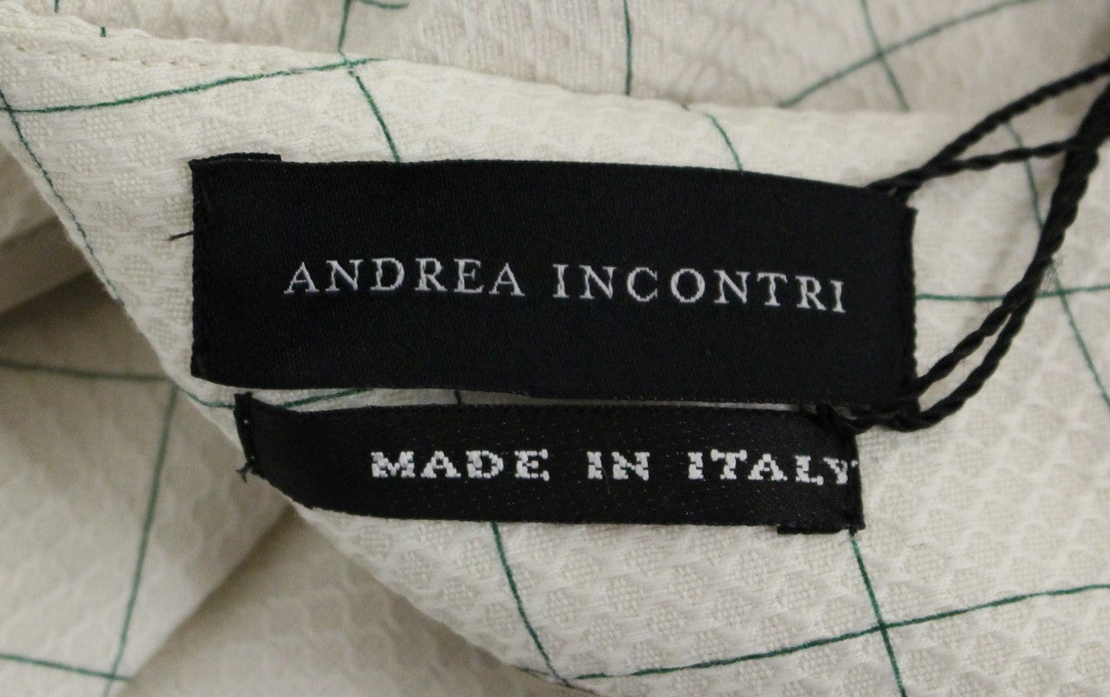 Andrea Incontri Бяла памучна карирана пола молив