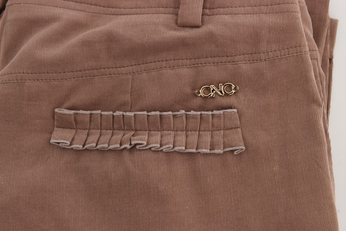 Костюм Национален кафяв изрязан панталон от кадифе