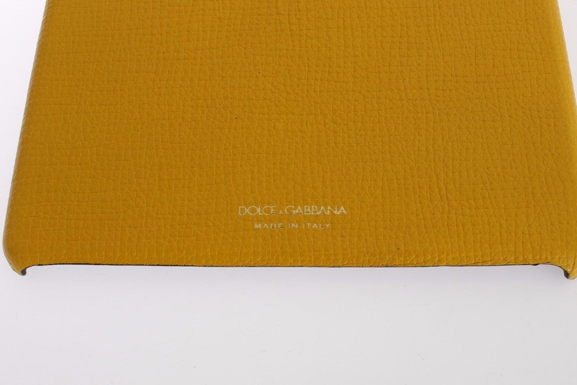 Жълт кожен калъф за таблет Dolce &amp; Gabbana за Ipad