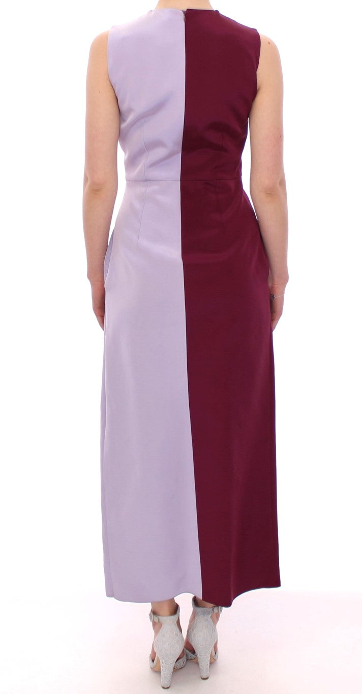 Макси копринена дълга рокля Barbara Casasola с лилава лавандула