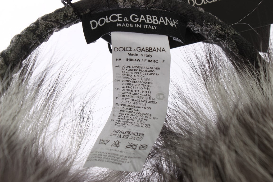 Кристални антифони с кожа Dolce &amp; Gabbana Grey Fox