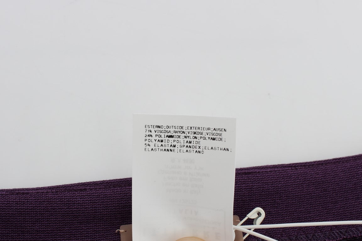 Лилава еластична пола молив John Galliano