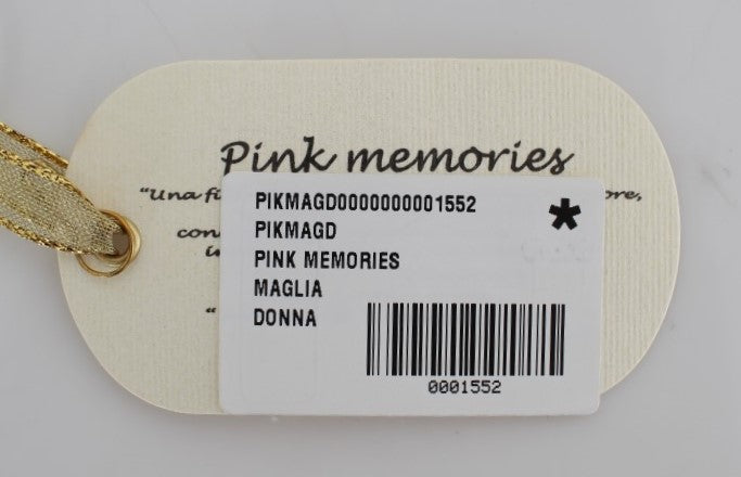 PINK MEMORIES Розов флорален дантелен пуловер