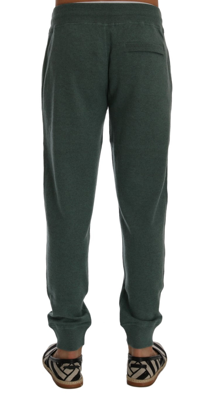 Dolce & Gabbana Elegant Green Cashmere Sport Pants