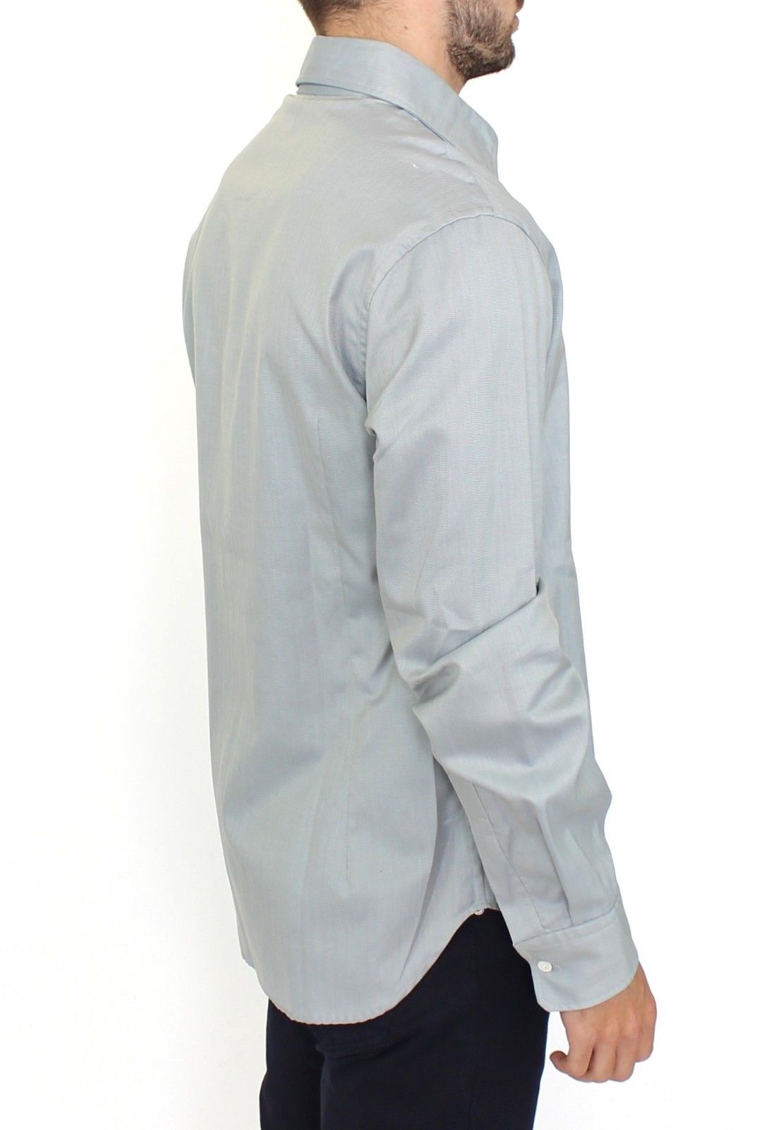 Ежедневна горна част от сива памучна риза с дълъг ръкав Ermanno Scervino