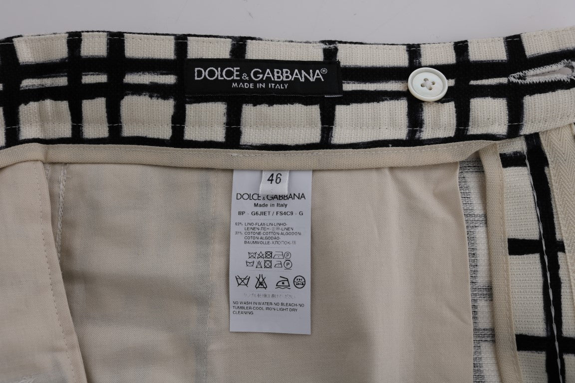 Ежедневни къси панталони Dolce &amp; Gabbana с бели черни райета