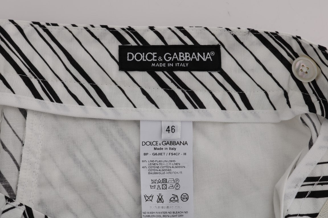 Ежедневни къси панталони Dolce &amp; Gabbana с бели черни райета