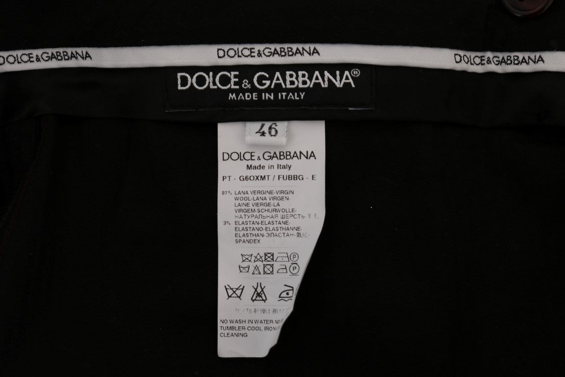 Официални лилави вълнени панталони Dolce &amp; Gabbana