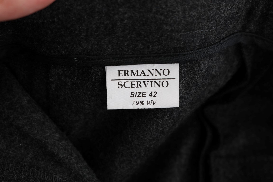 Тесни ежедневни панталони Ermanno Scervino Grey Virgin Wool