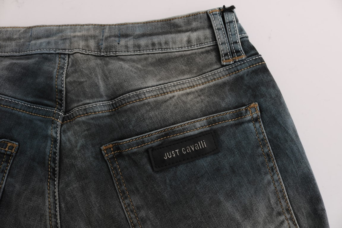 Cavalli Blue Wash Cotton Blend Slim Fit дънки