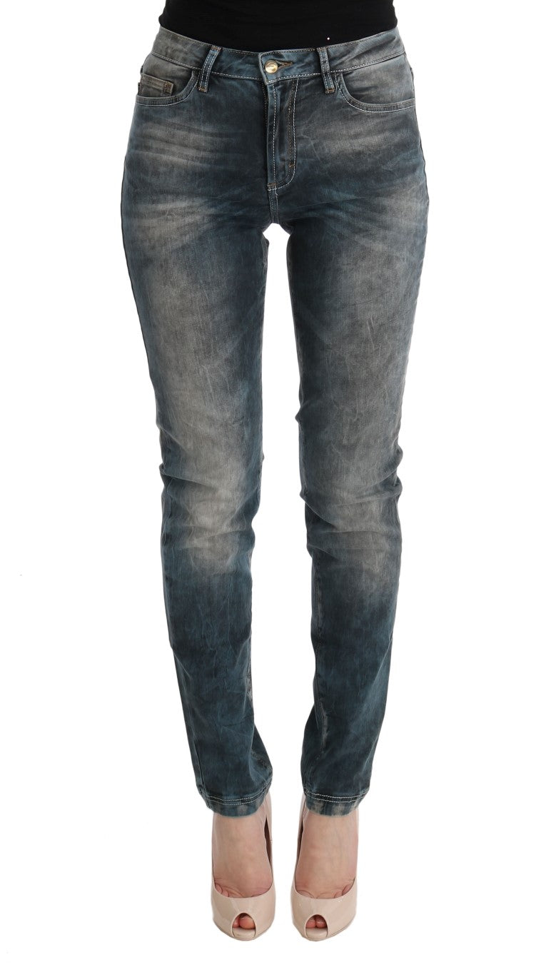 Cavalli Blue Wash Cotton Blend Slim Fit дънки