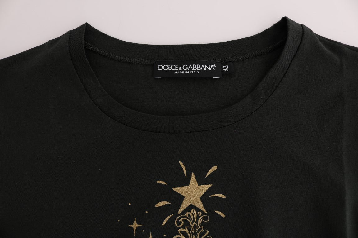Dolce &amp; Gabbana Green Cotton 2017 Motive T-Shirt