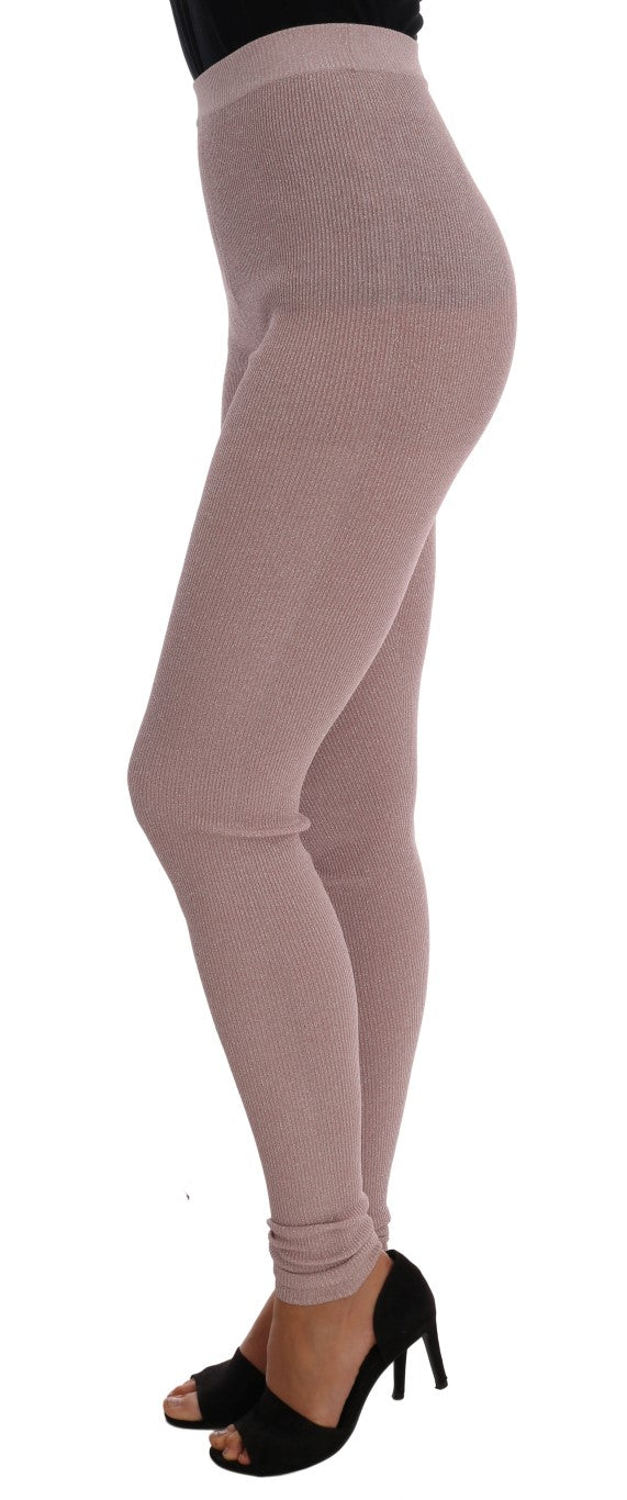 Dolce &amp; Gabbana Розови еластични чорапогащници с талия