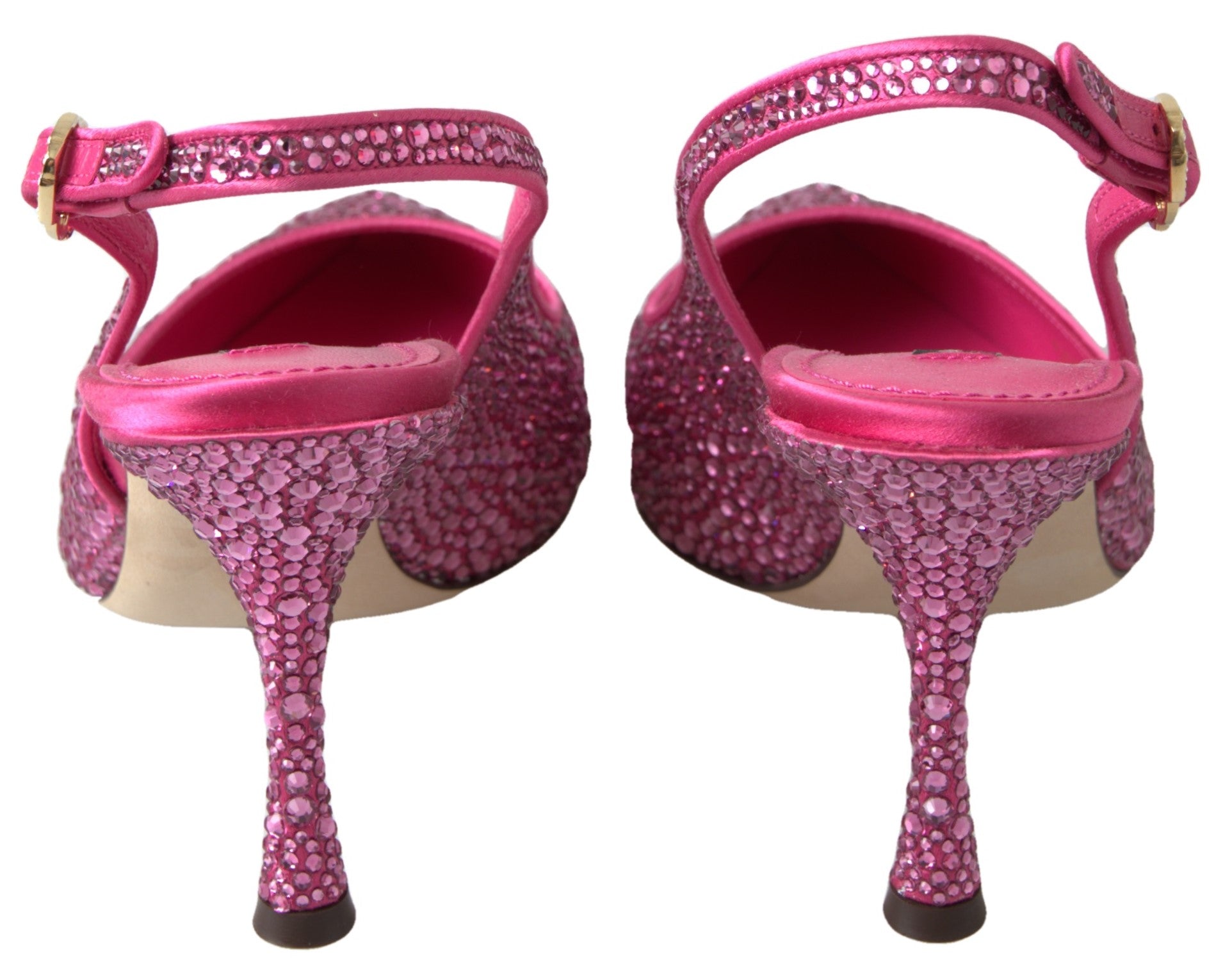 Обувки Dolce &amp; Gabbana Pink Slingbacks Crystal Pumps