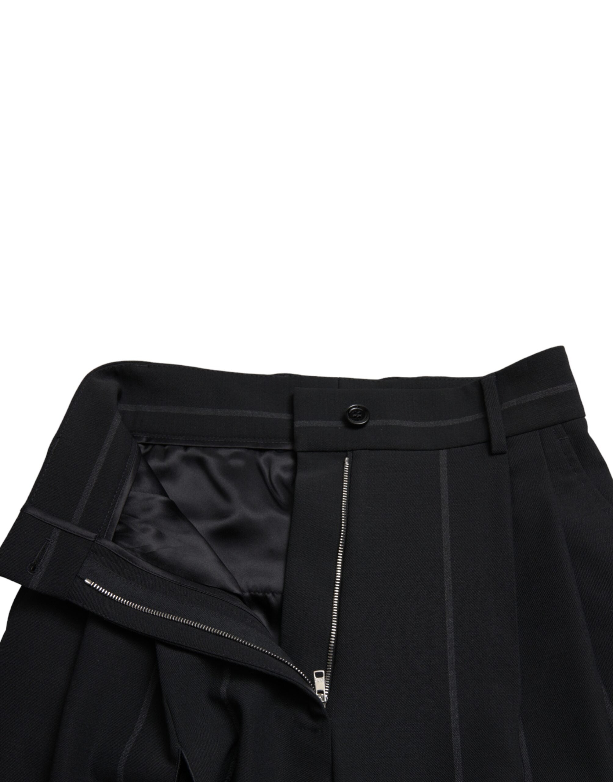 Dolce & Gabbana High Waist Wide Leg Pants with Slit