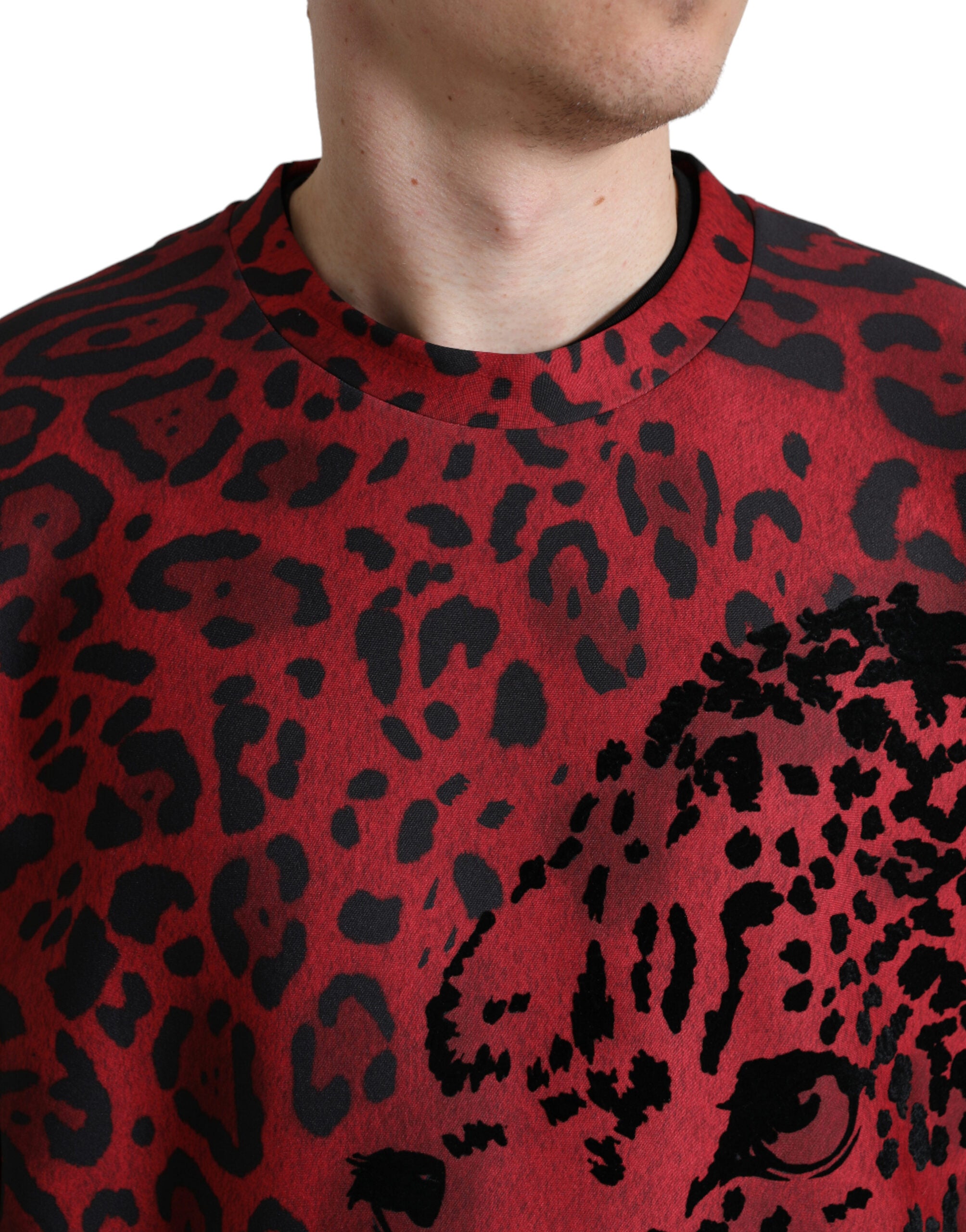 Dolce & Gabbana Elegant Leopard Print Pullover Sweater