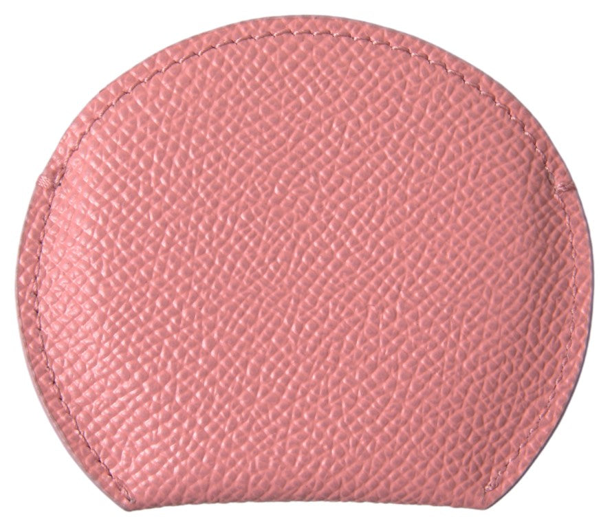 Поставка за кръгло огледало от розова телешка кожа Dolce &amp; Gabbana