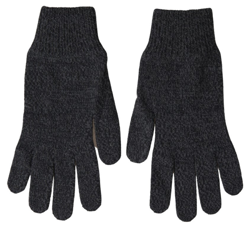 Мъжки ръкавици Dolce &amp; Gabbana Grey Virgin Wool Knit Hands Mitten