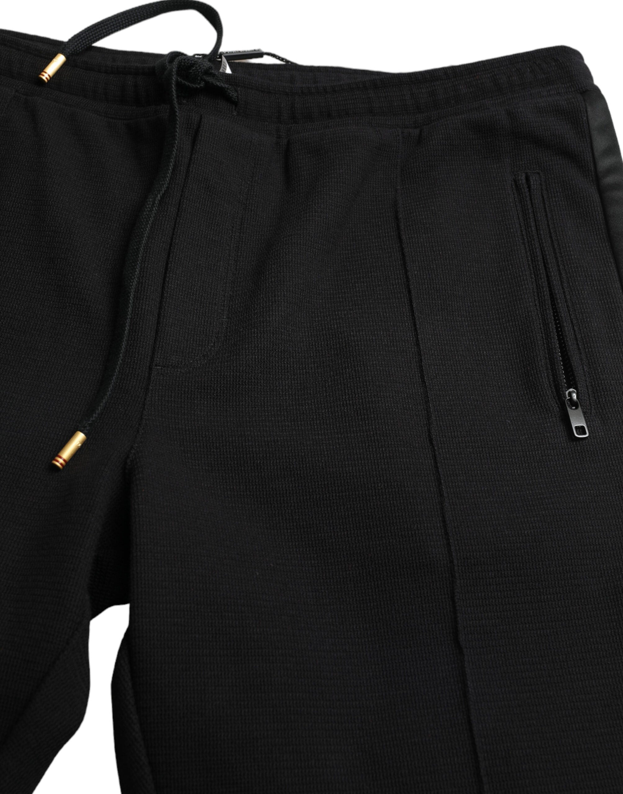 Dolce & Gabbana Elegant Black Cotton Blend Jogger Pants