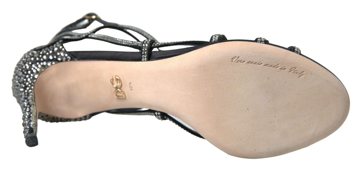 Сандали Dolce &amp; Gabbana със страз и сатенени обувки