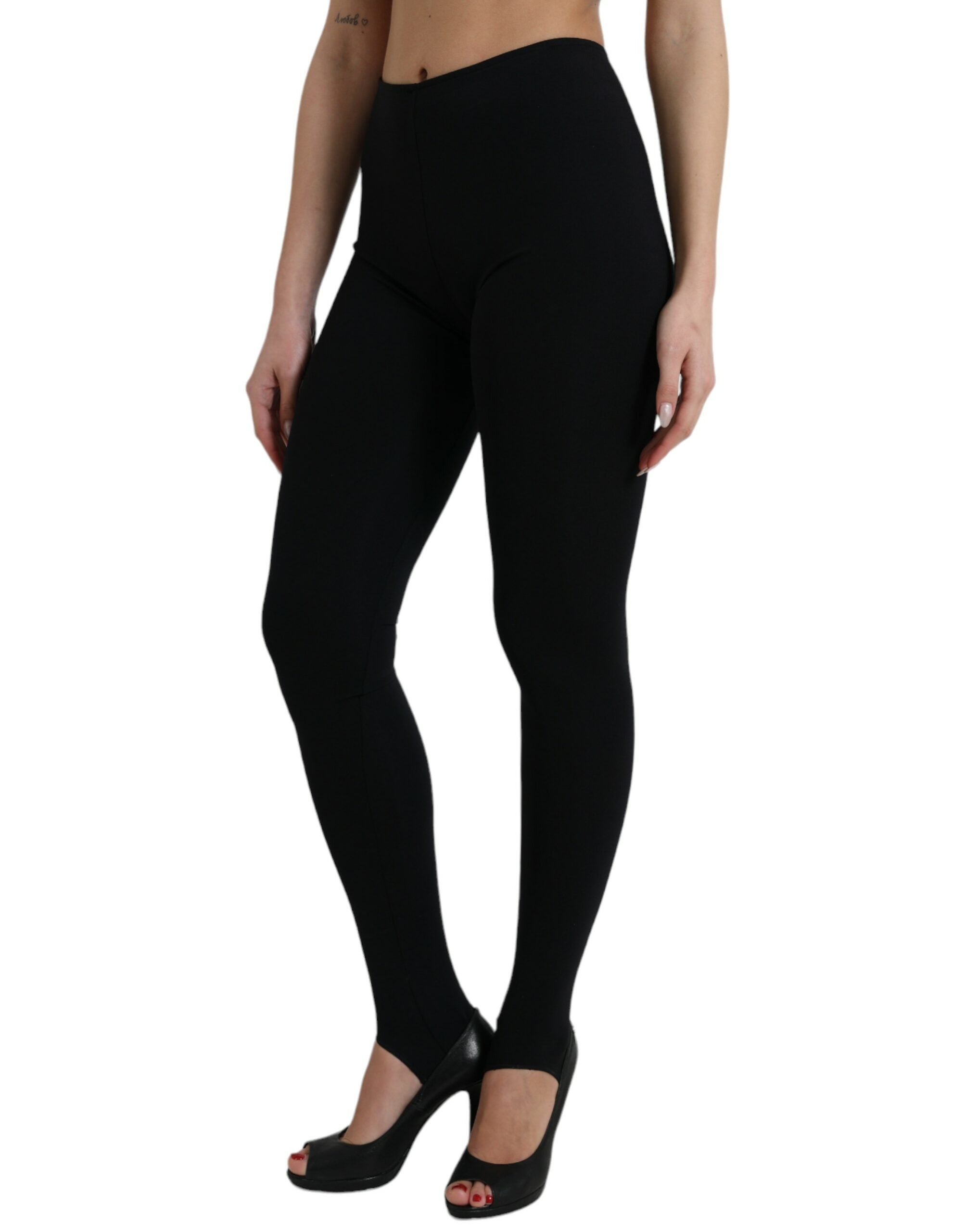 Dolce & Gabbana Elegant High Waist Black Leggings