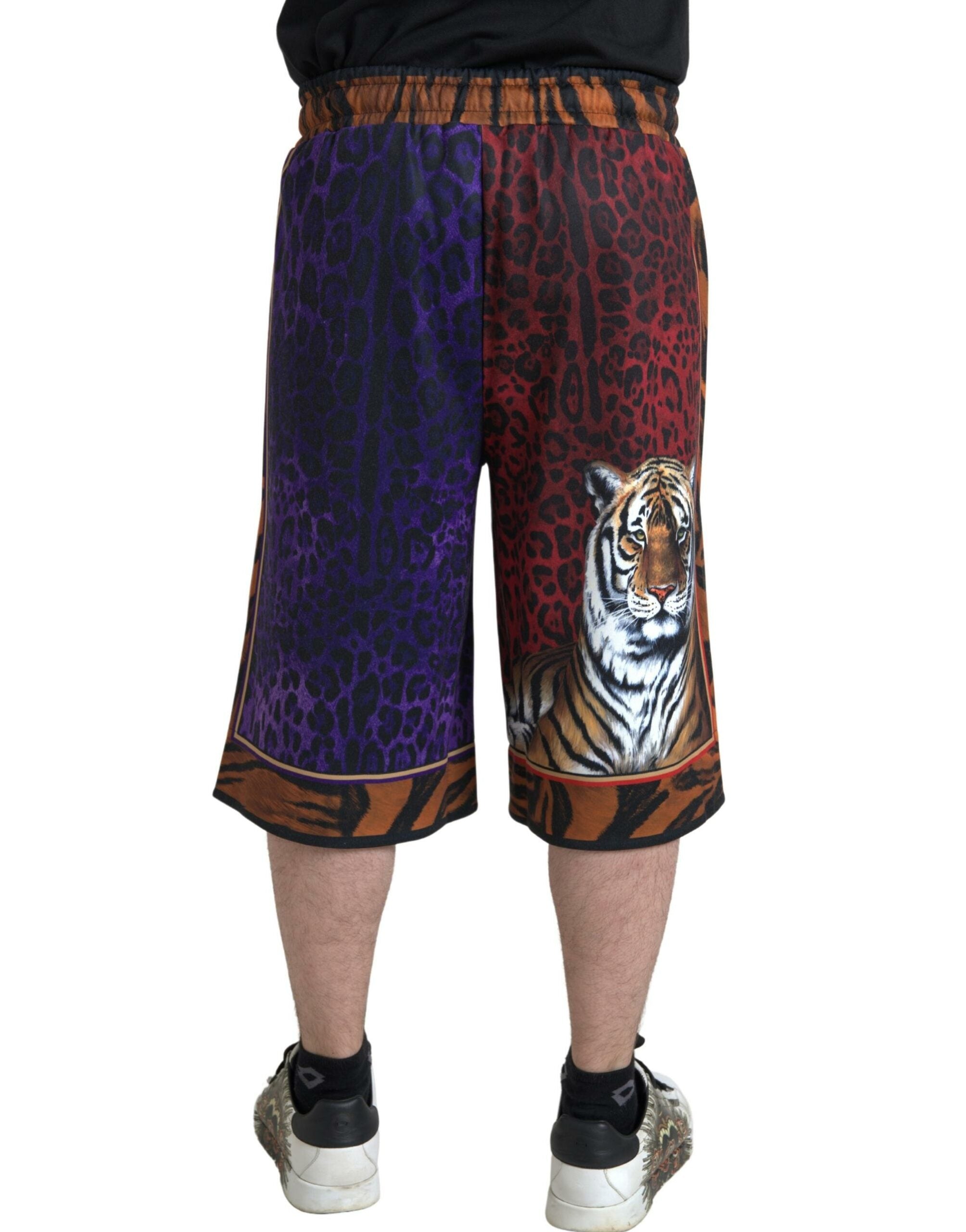 Многоцветни мъжки бермуди Dolce &amp; Gabbana с тигров принт