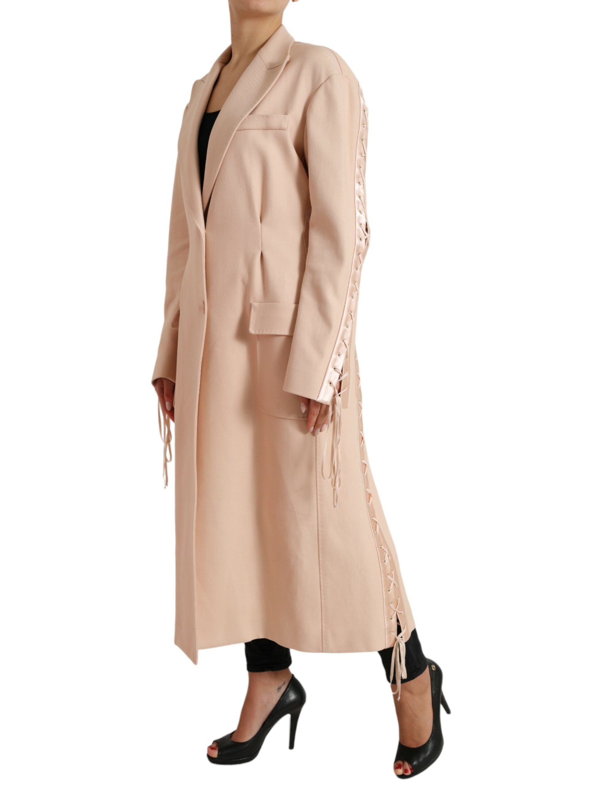 Dolce & Gabbana Elegant Beige Single-Breasted Trench Coat