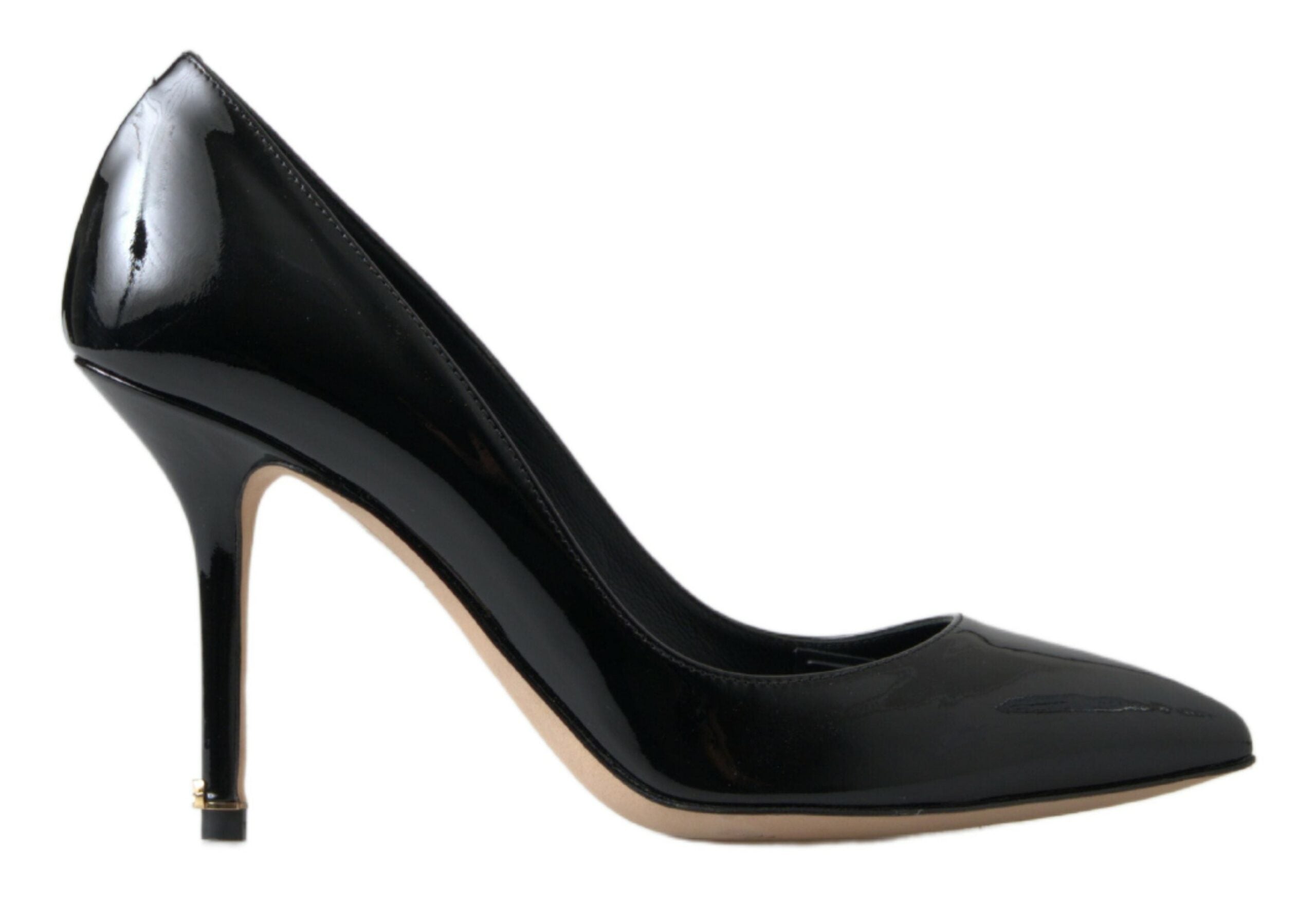 Dolce &amp; Gabbana черни лачени обувки с високи токчета