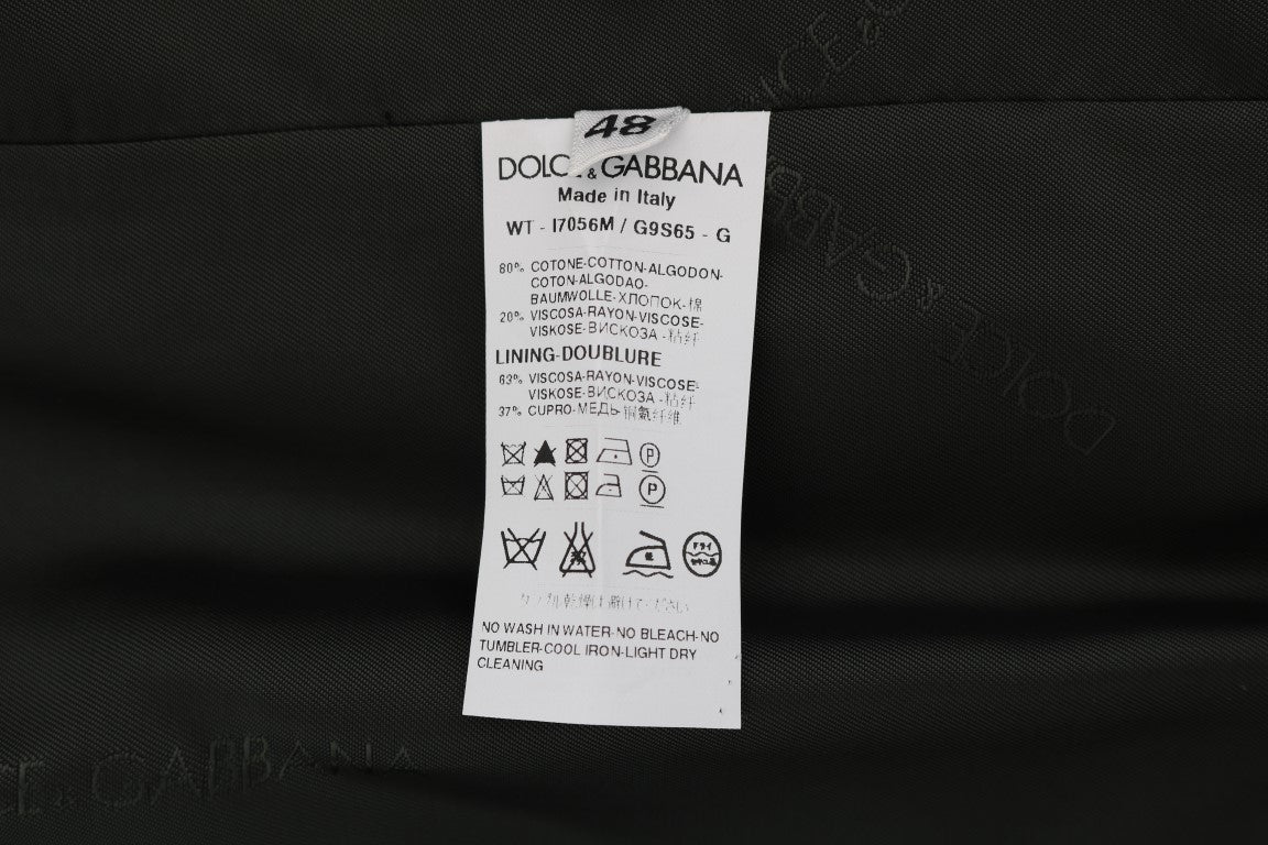 Памучна жилетка на райе Dolce &amp; Gabbana Black STAFF
