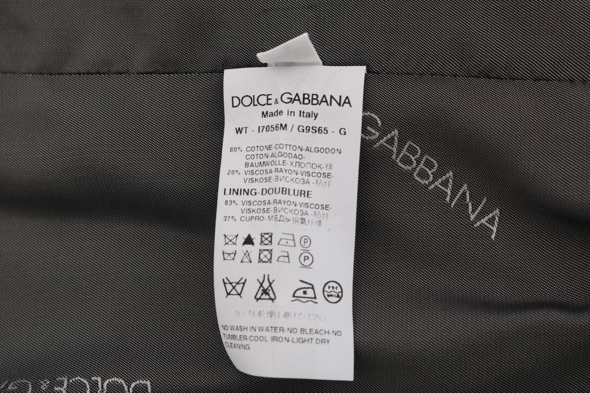 Памучна жилетка на райе Dolce &amp; Gabbana Grey STAFF