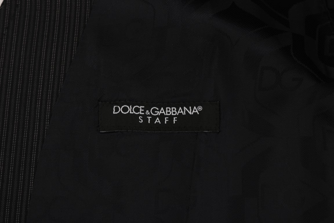 Сива вълнена еластична жилетка Dolce &amp; Gabbana