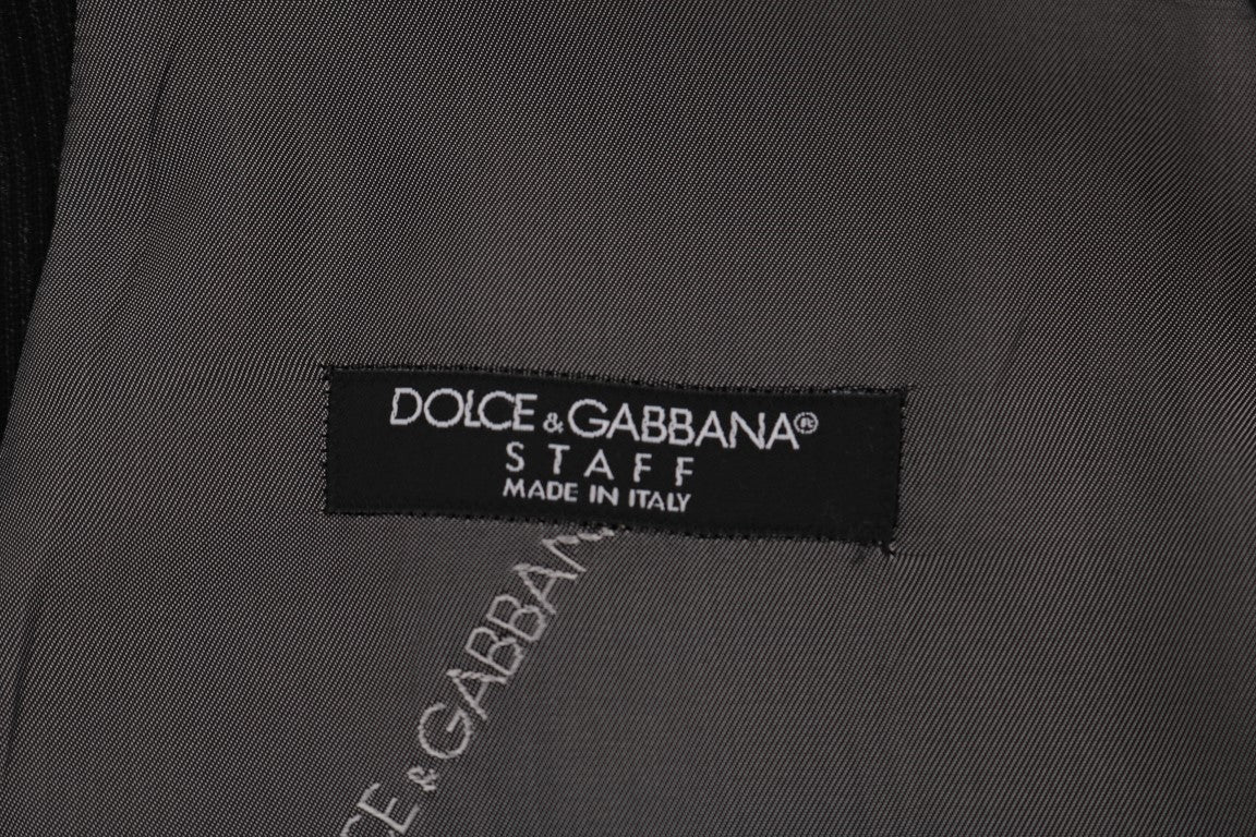 Dolce &amp; Gabbana Черна жилетка от памучна коприна STAFF