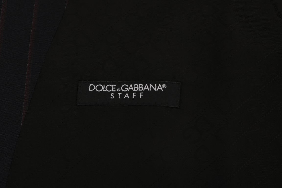 Синя вълнена еластична жилетка Dolce &amp; Gabbana